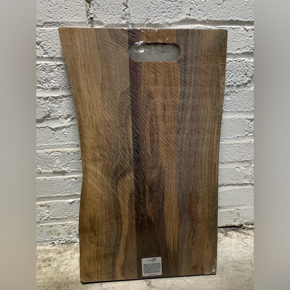 NEW Premium Hard Maple Wood Live Edge Charcuterie Board with Handle 
23” X 14” - Picture 5 of 10